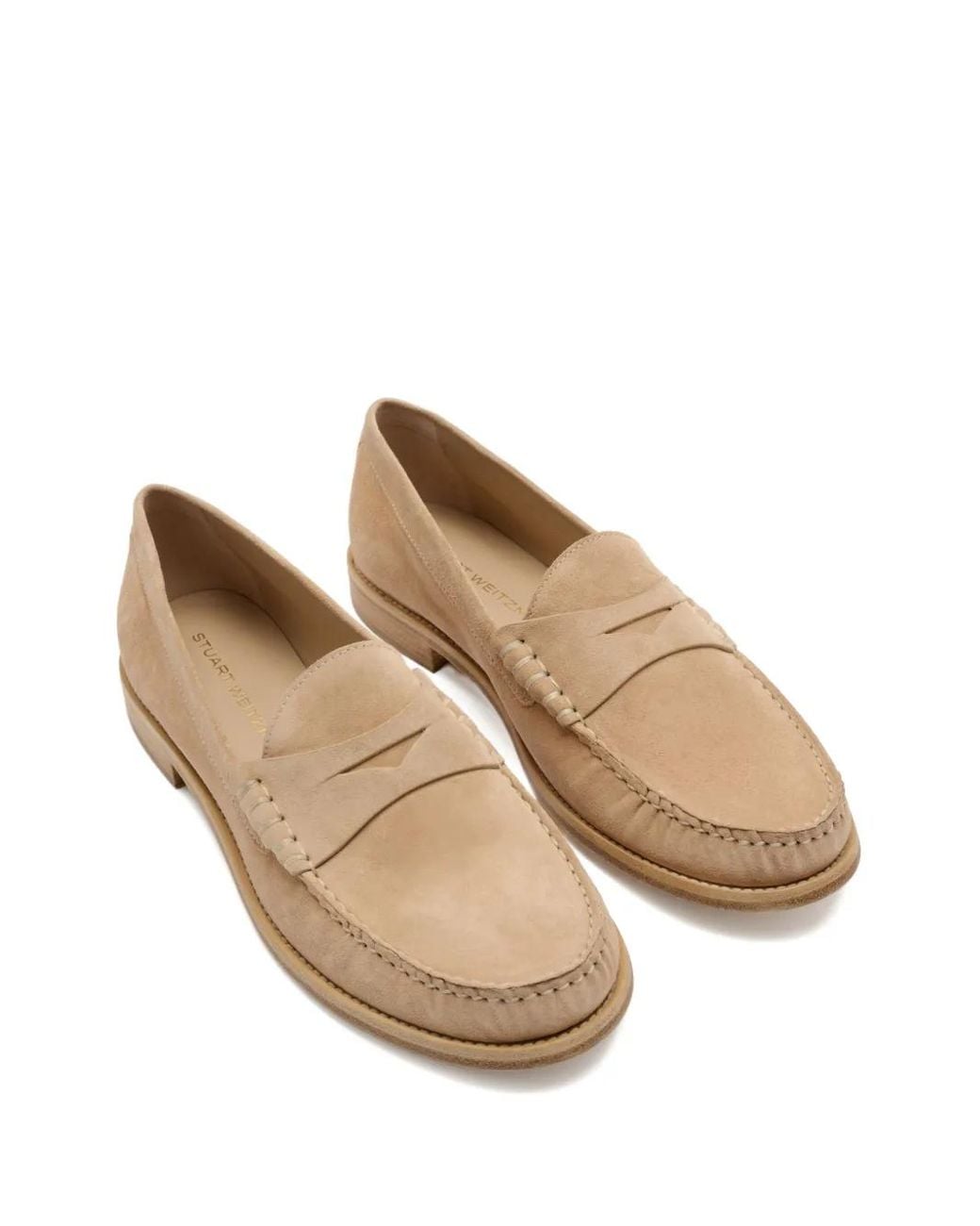 Stuart Weitzman Brown Suede Loafers