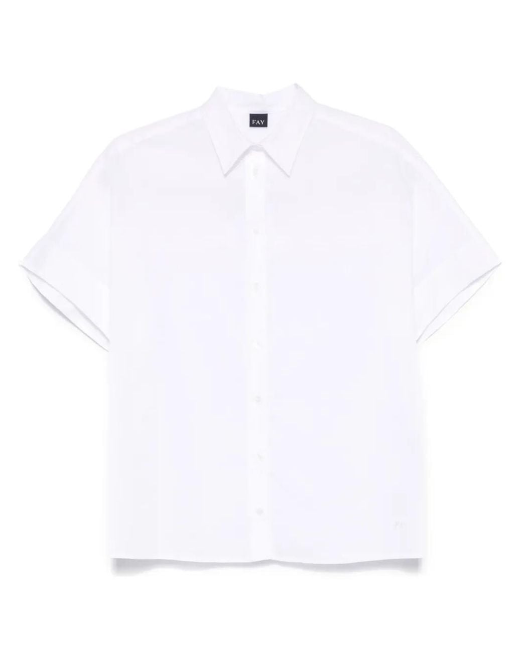 Camisa Con Pliegues Fay de color White