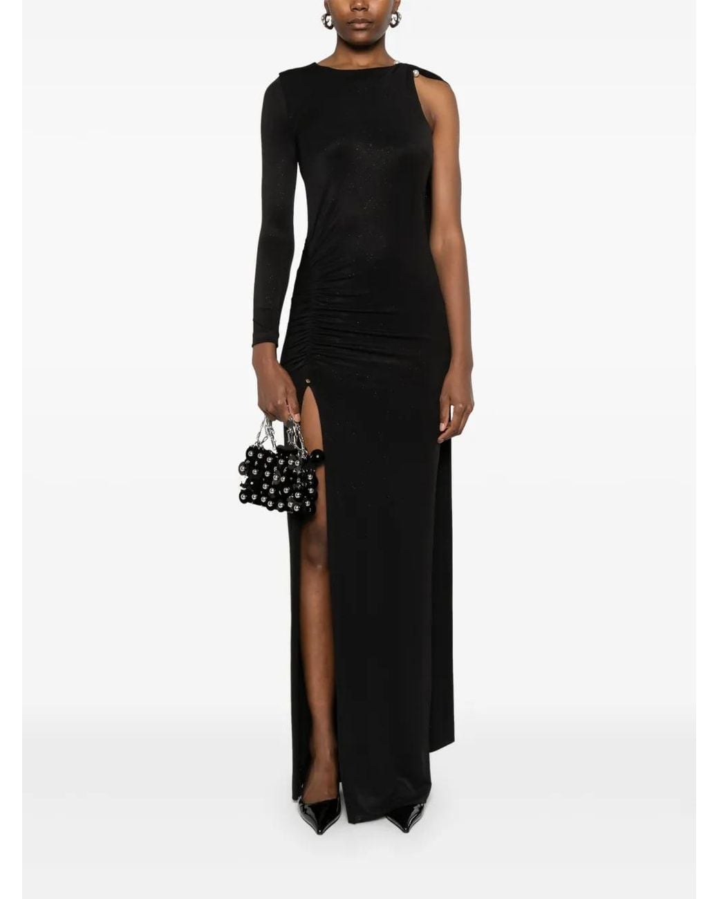Nissa Black Backless Maxi Dress