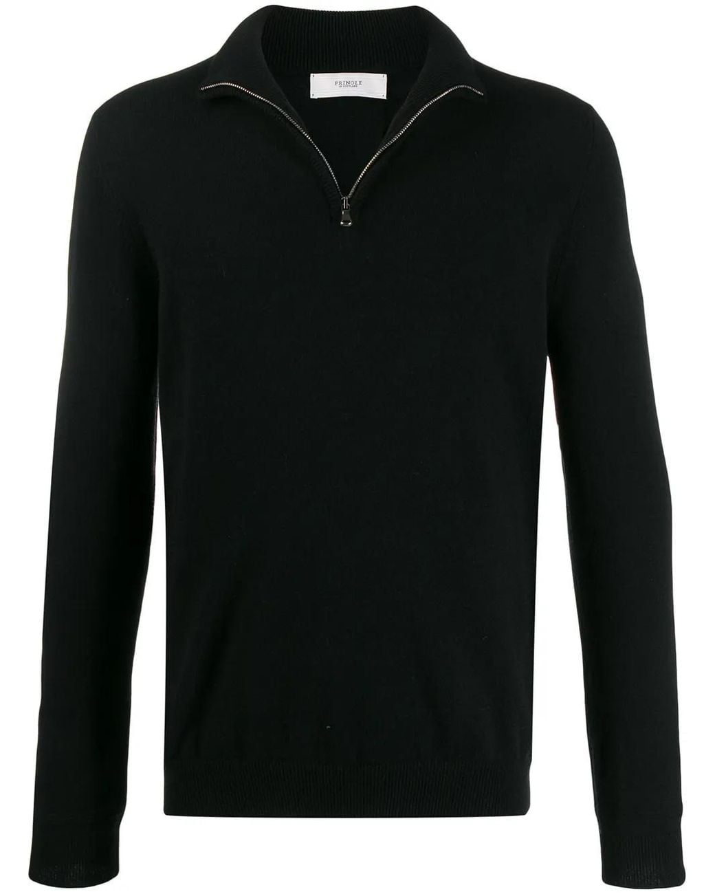 Pringle of Scotland Black Half-Zip Cashmere Jumper for men