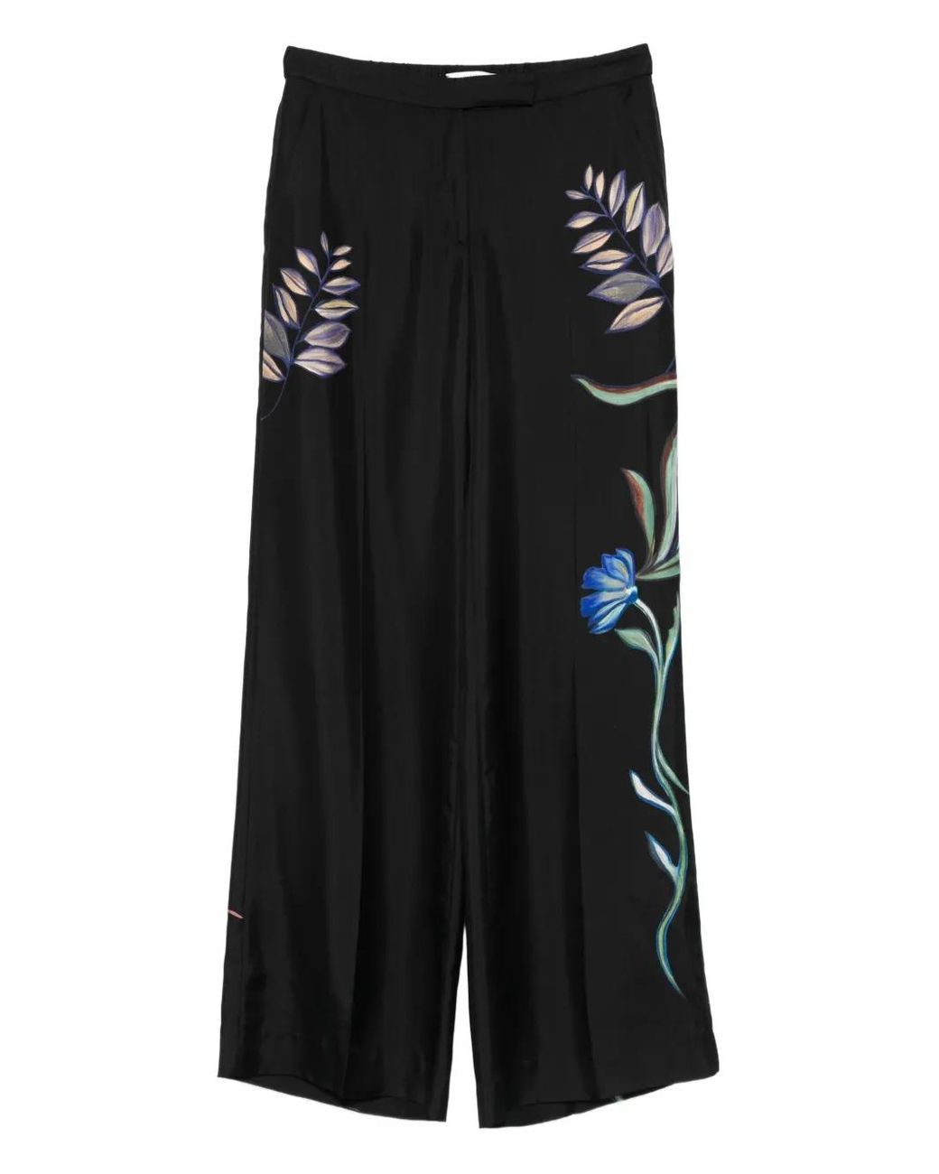 Dorothee Schumacher Black Floral-Print Palazzo Pants