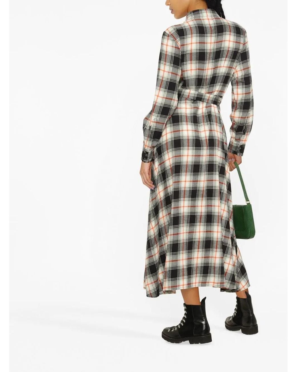 Woolrich Geruite Blousejurk in het Gray