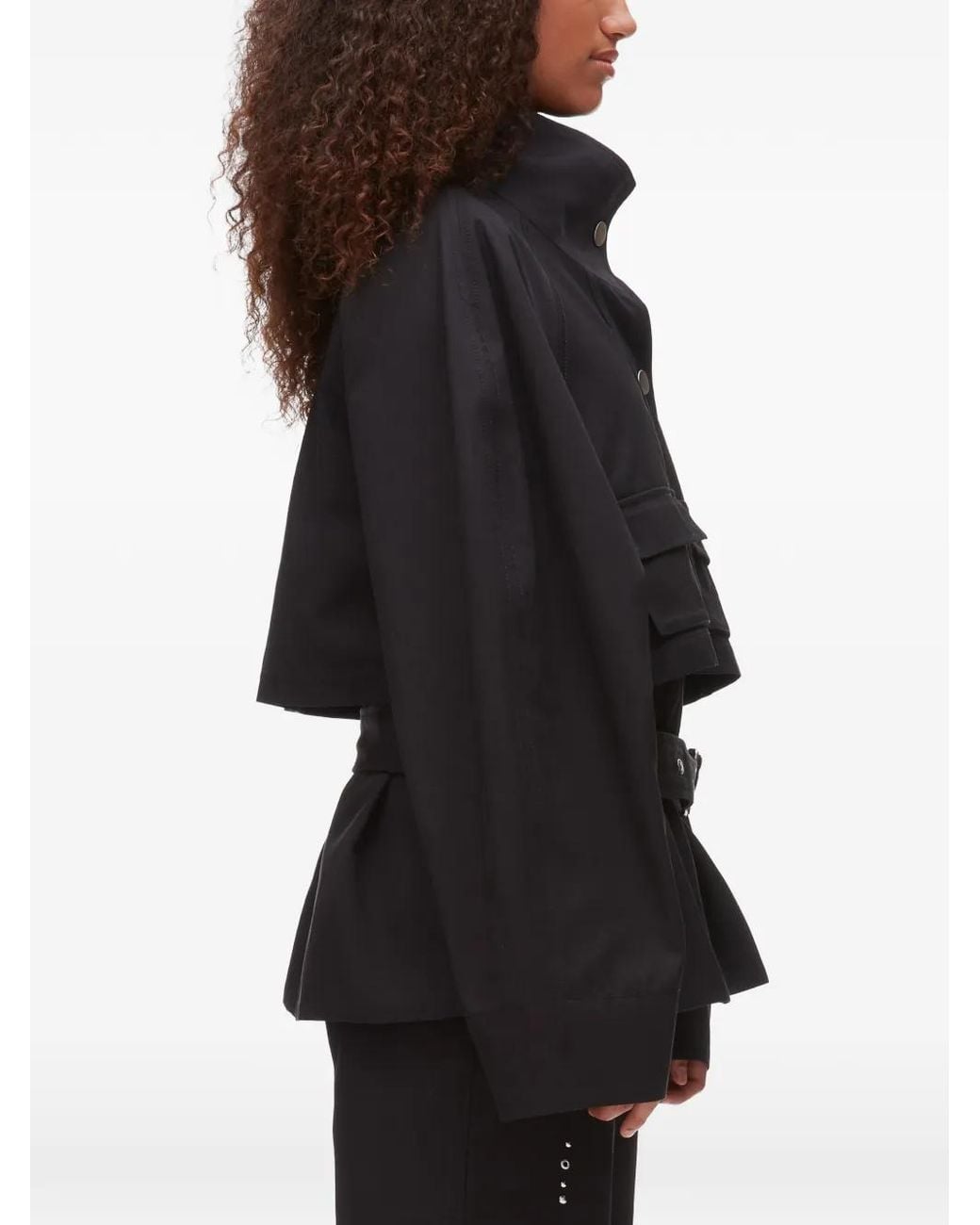 3.1 Phillip Lim Black Belted Pocket Jacket