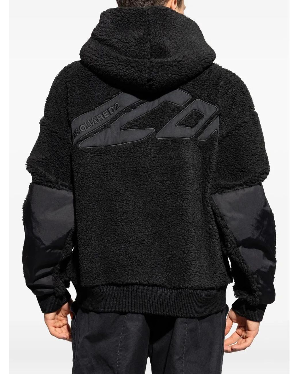 DSquared² Black Fleece Hoodie for men