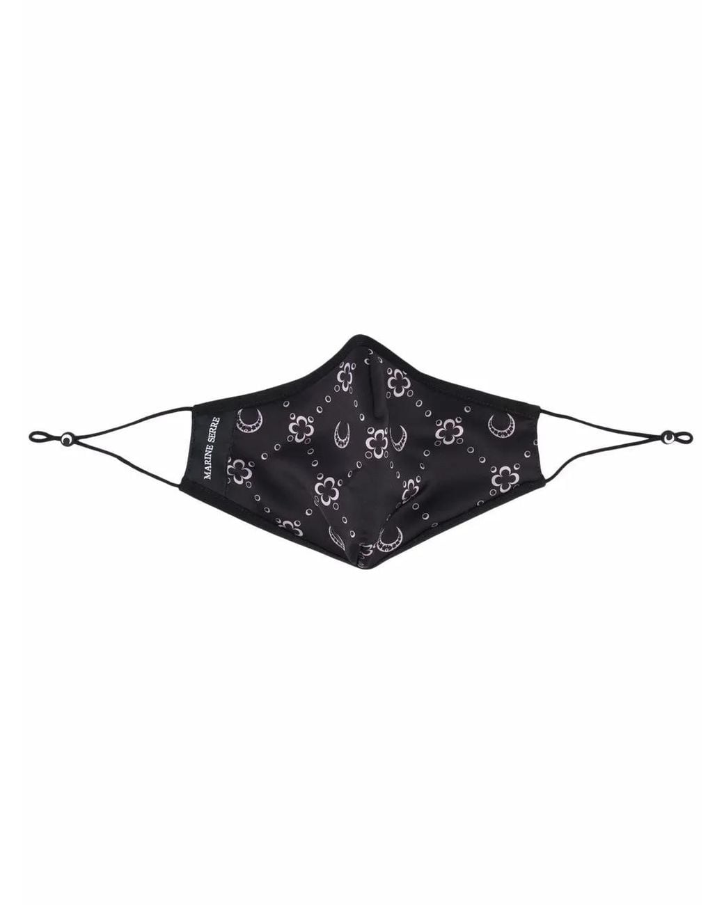 MARINE SERRE Black Logo-Embroidered Face Mask for men