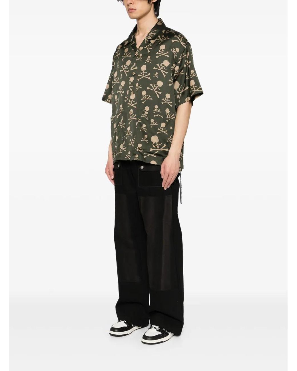 MASTERMIND WORLD Green Skull Shirt for men