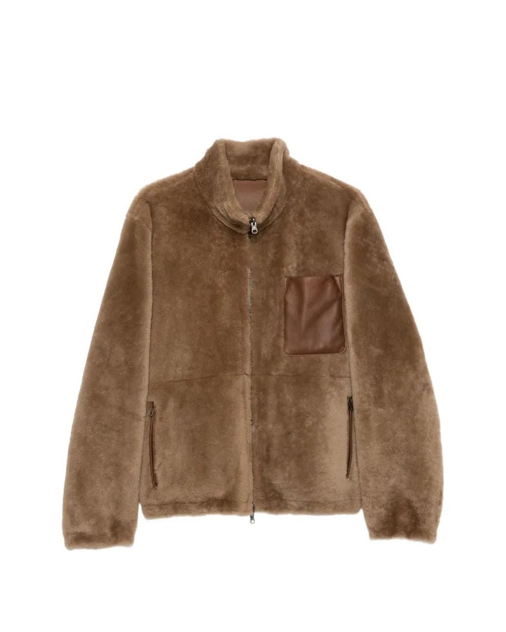 Salvatore Santoro Brown Reversible Leather Jacket for men