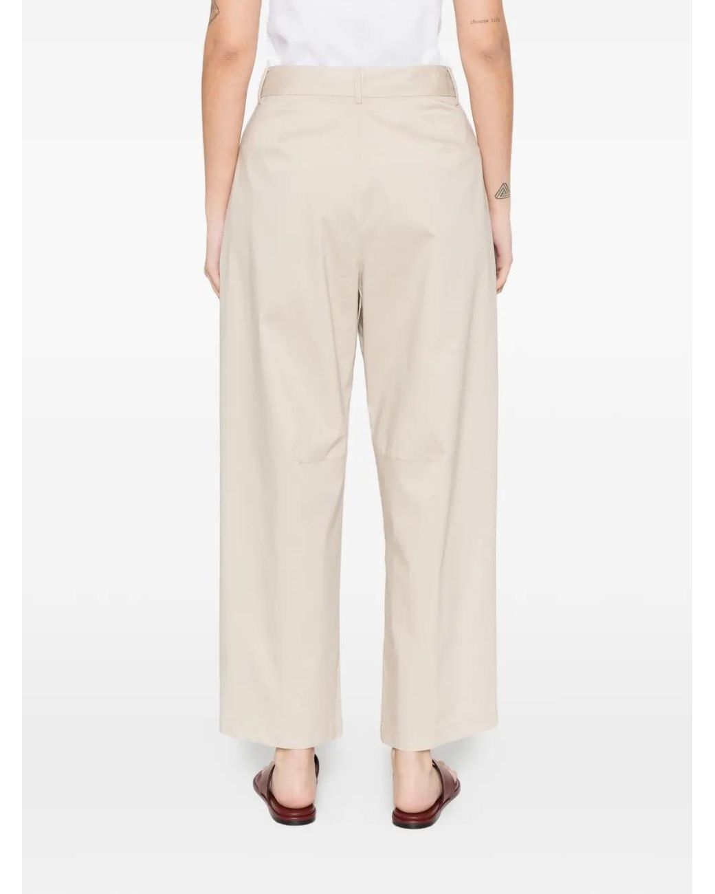Liviana Conti White Pleated Trousers