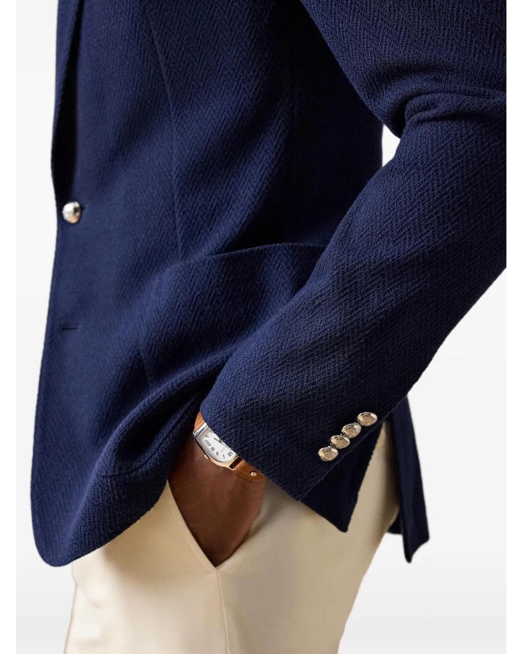 Ralph Lauren Blue Hadley Herringbone Jacket for men
