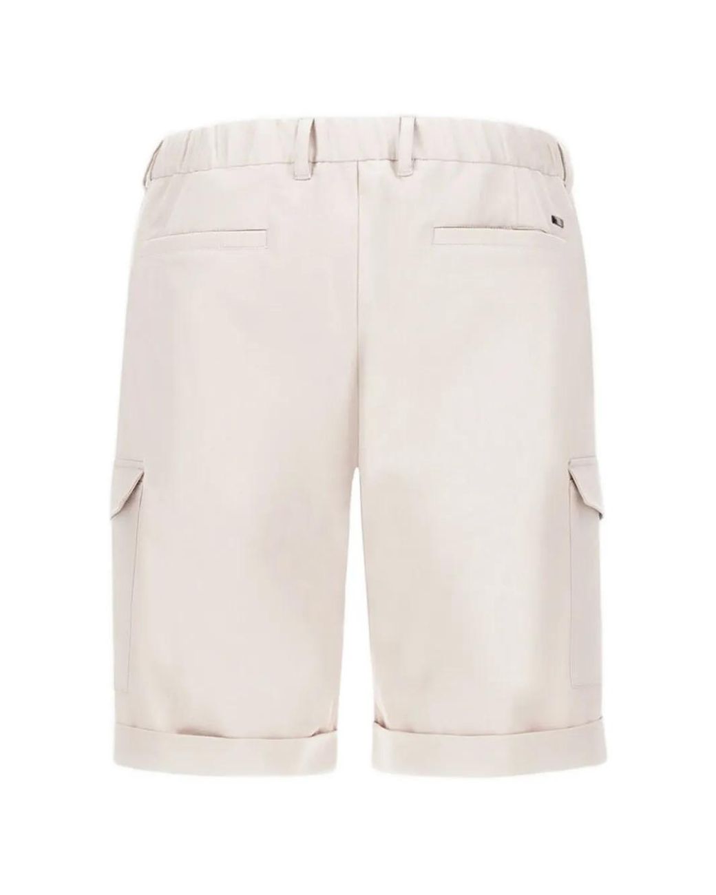 Herno White Drawstring Cargo Shorts for men