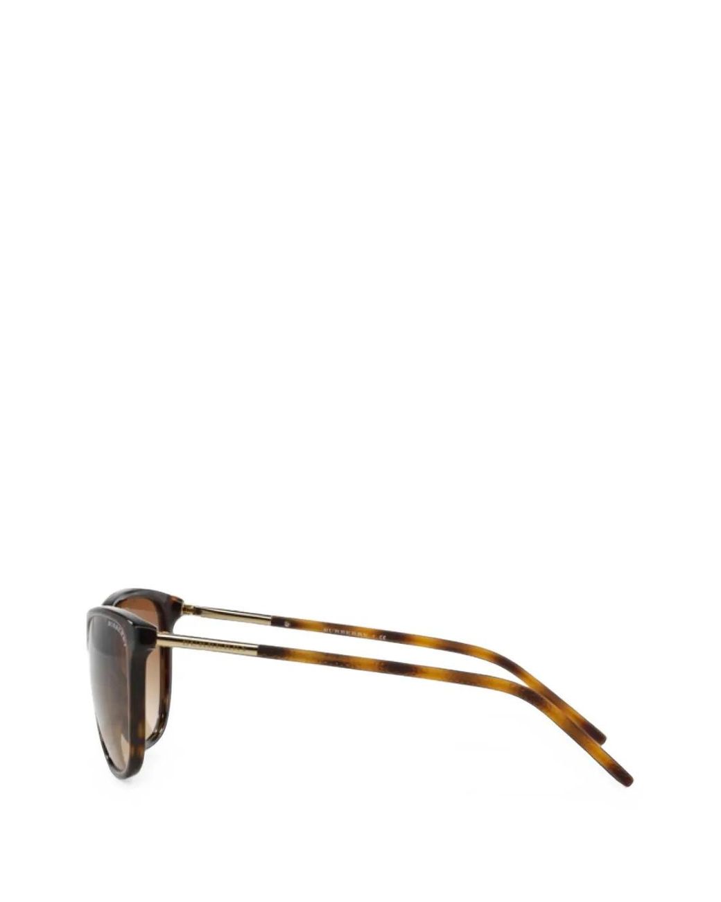Burberry Metallic Tortoiseshell-Effect Geometric-Frame Sunglasses