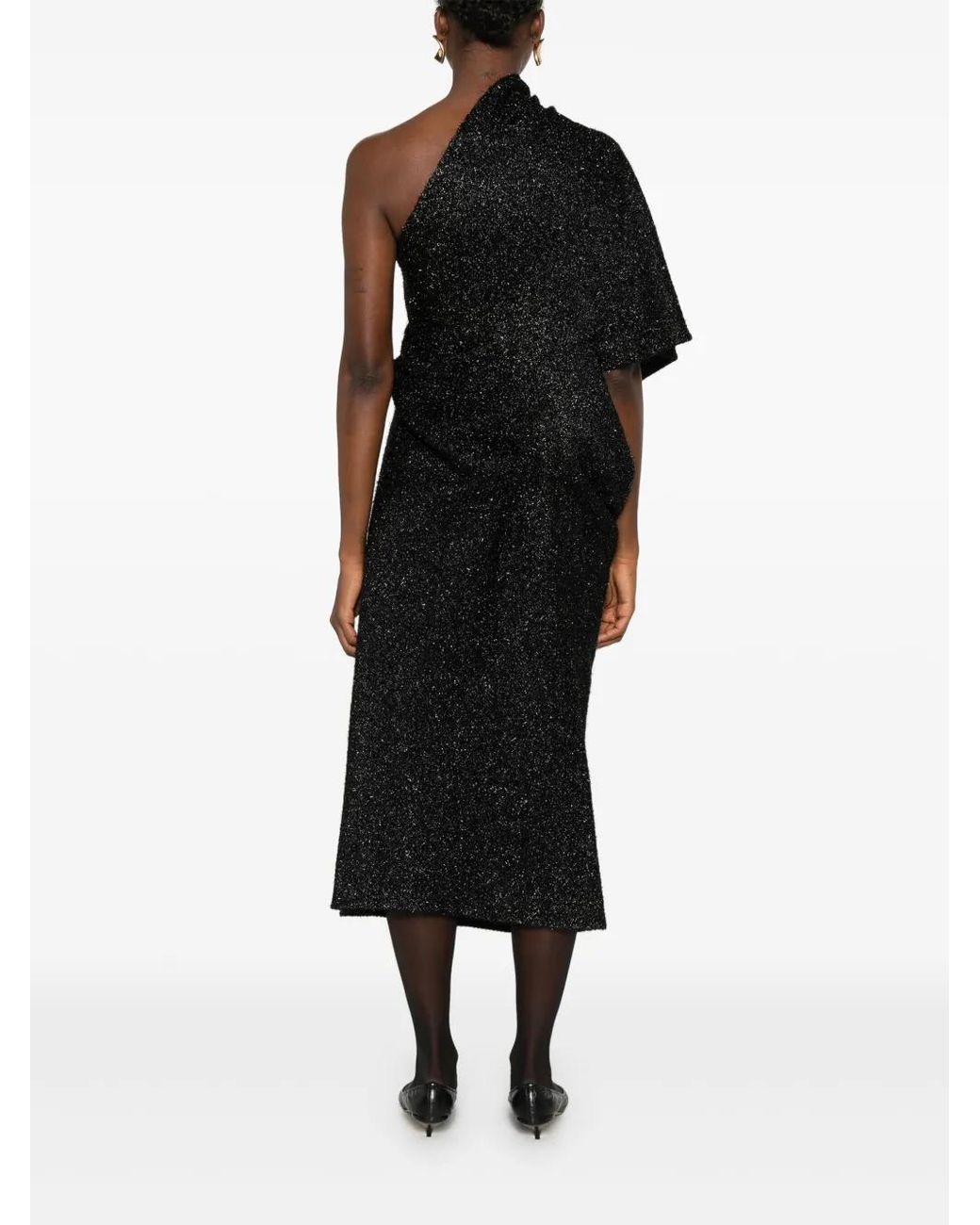 The Row Black Dorota Midi Dress