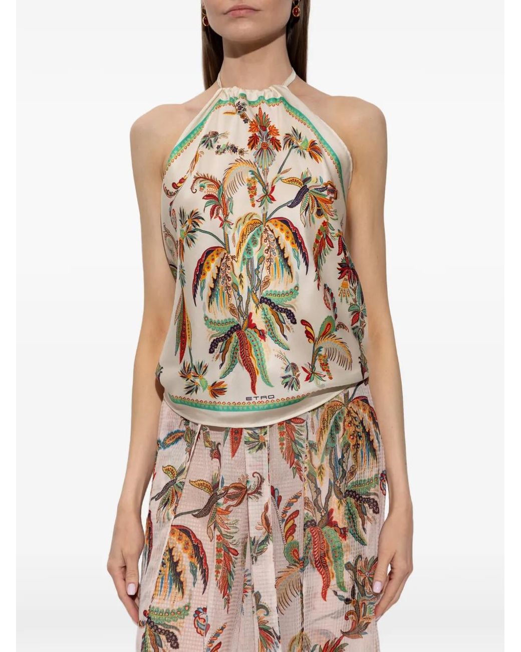 Etro Multicolor Silk Top