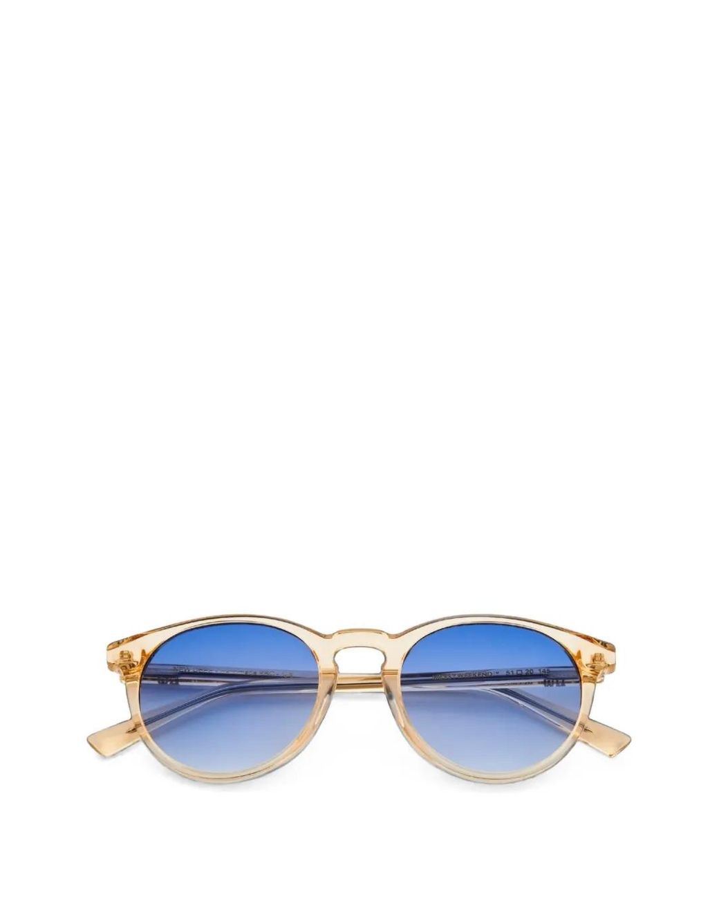 Messyweekend Blue New Depp Round-Frame Sunglasses