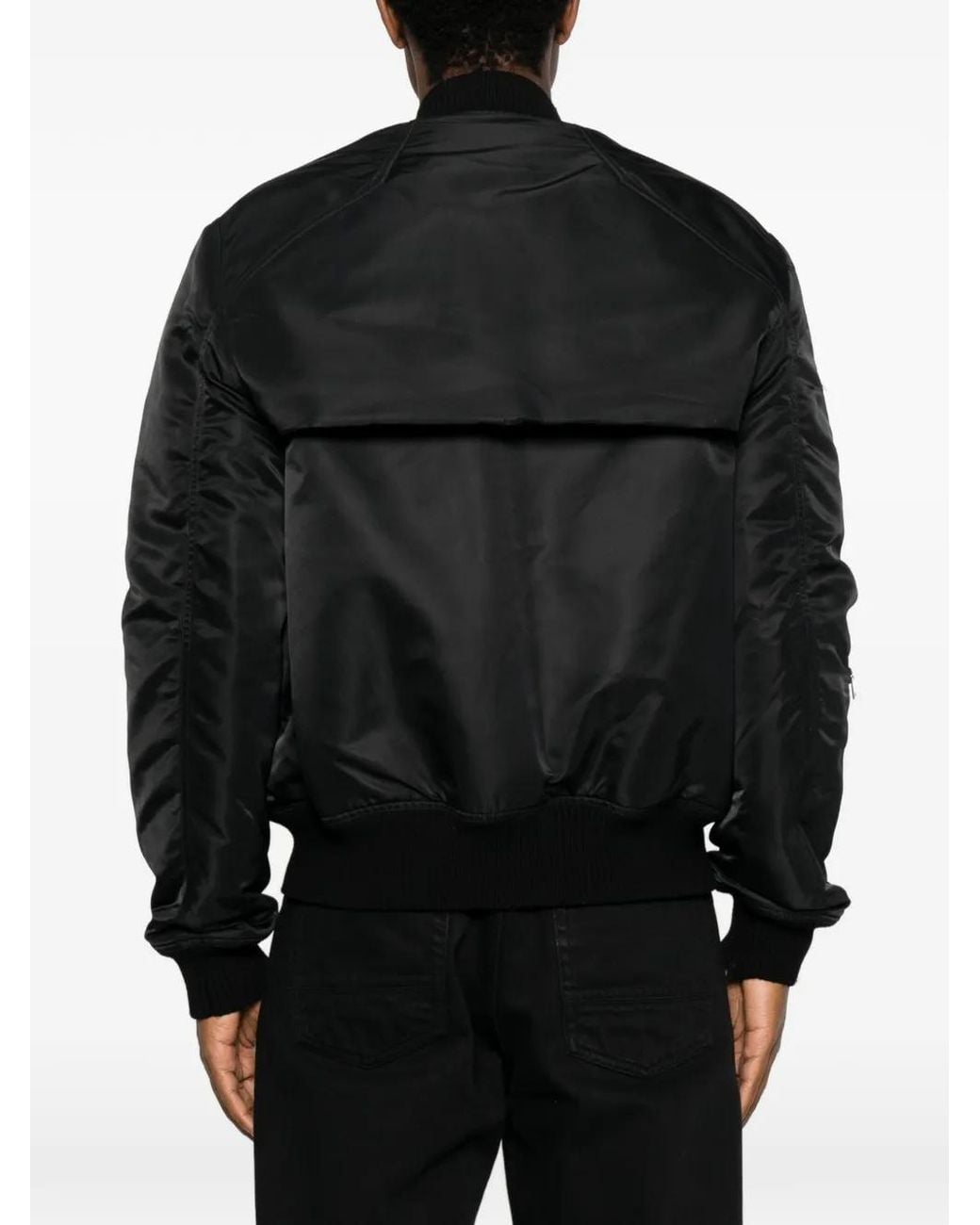 Rick Owens Black Veste 2 Piece Flight À Empiècements Et Bride À Boucle for men