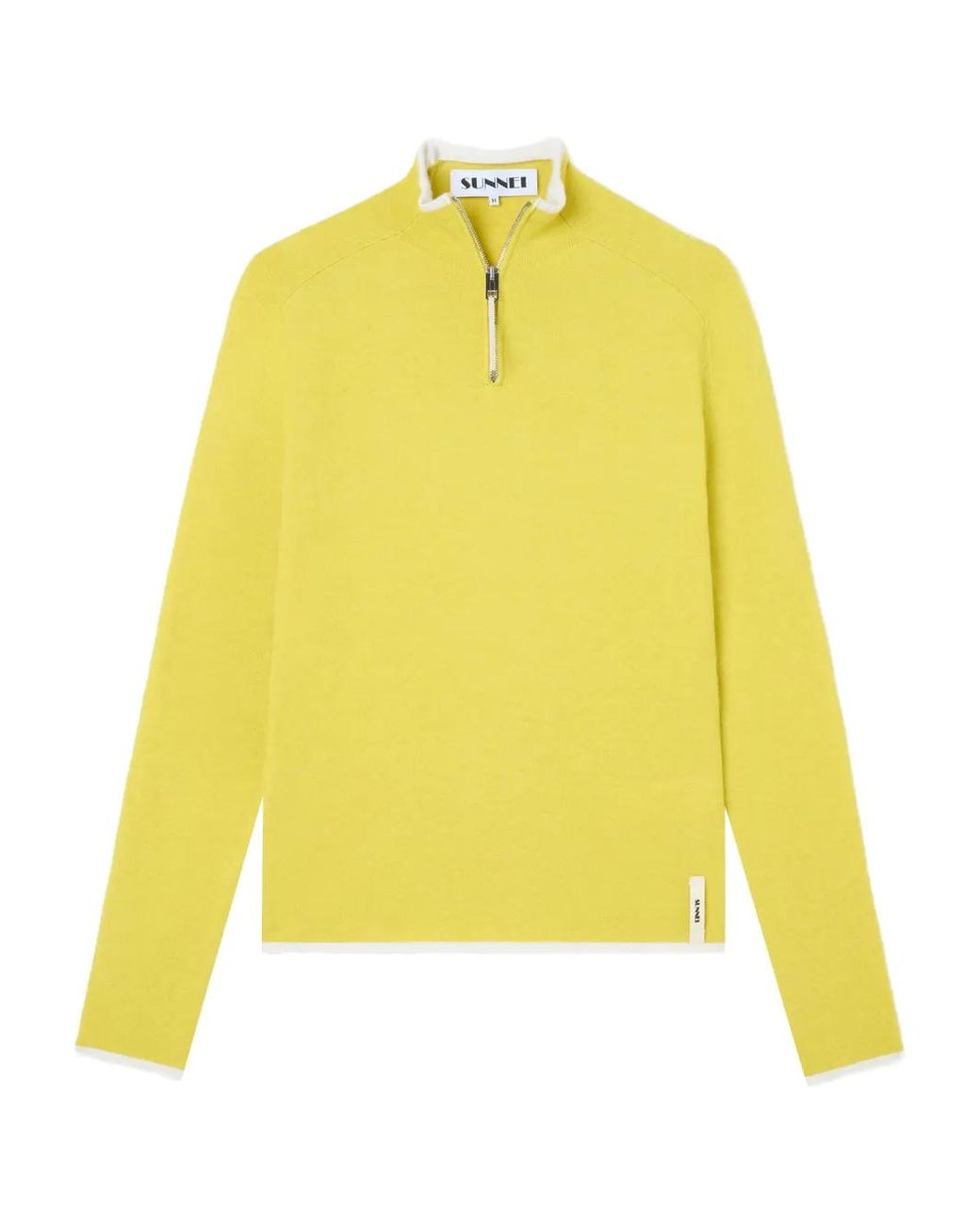 Top Con Mezza Zip di Sunnei in Yellow