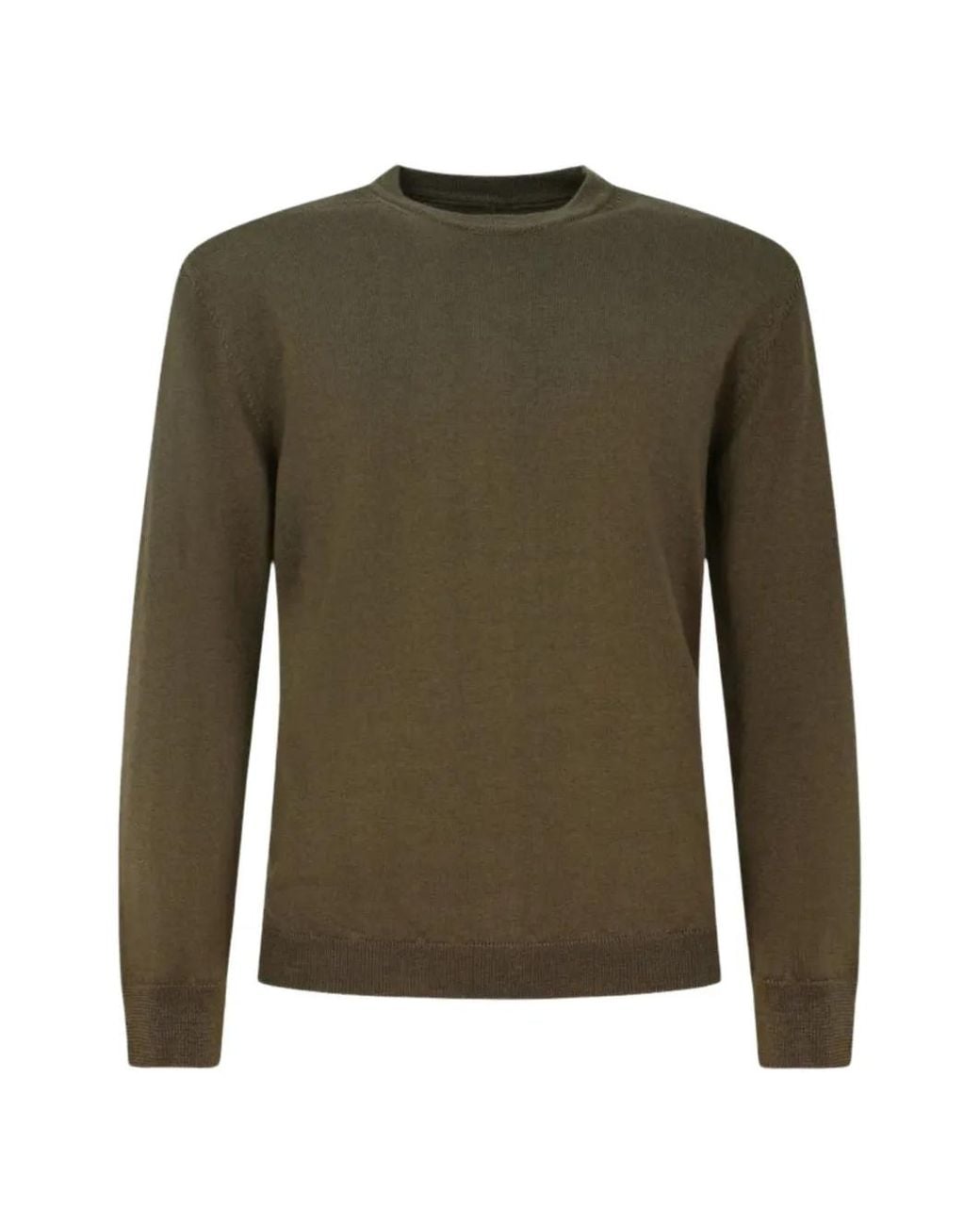 Woolrich Green Crew-Neck Wool Sweater for men