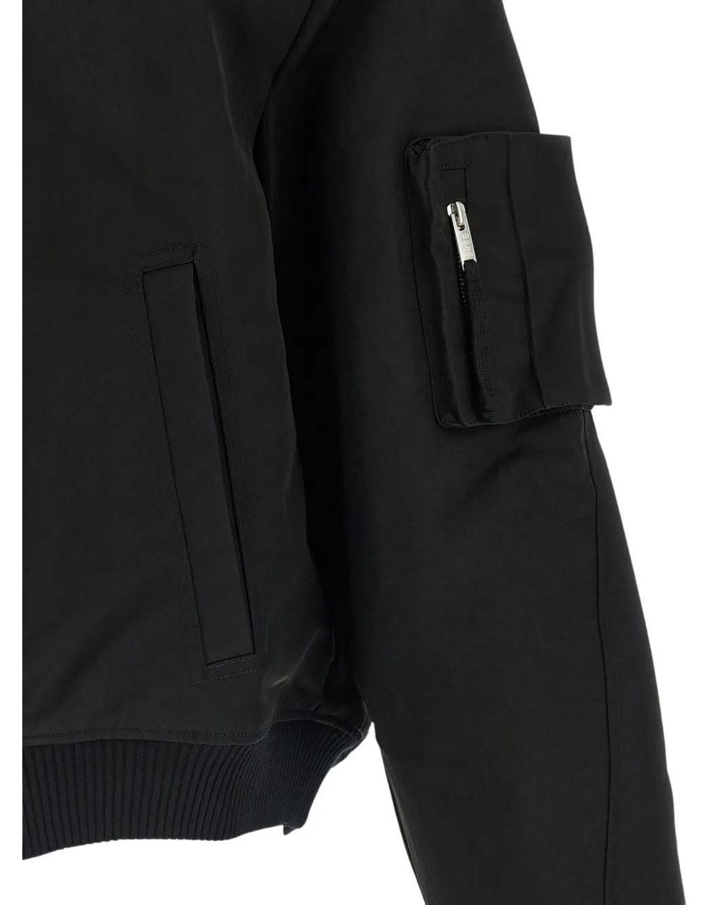 Thom Krom Black Zip-Up Bomber Jacket for men