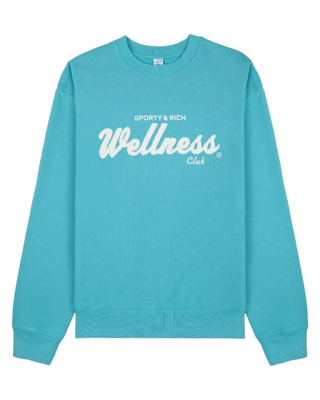 Sporty & Rich Blue Draft Logo-Print Sweatshirt