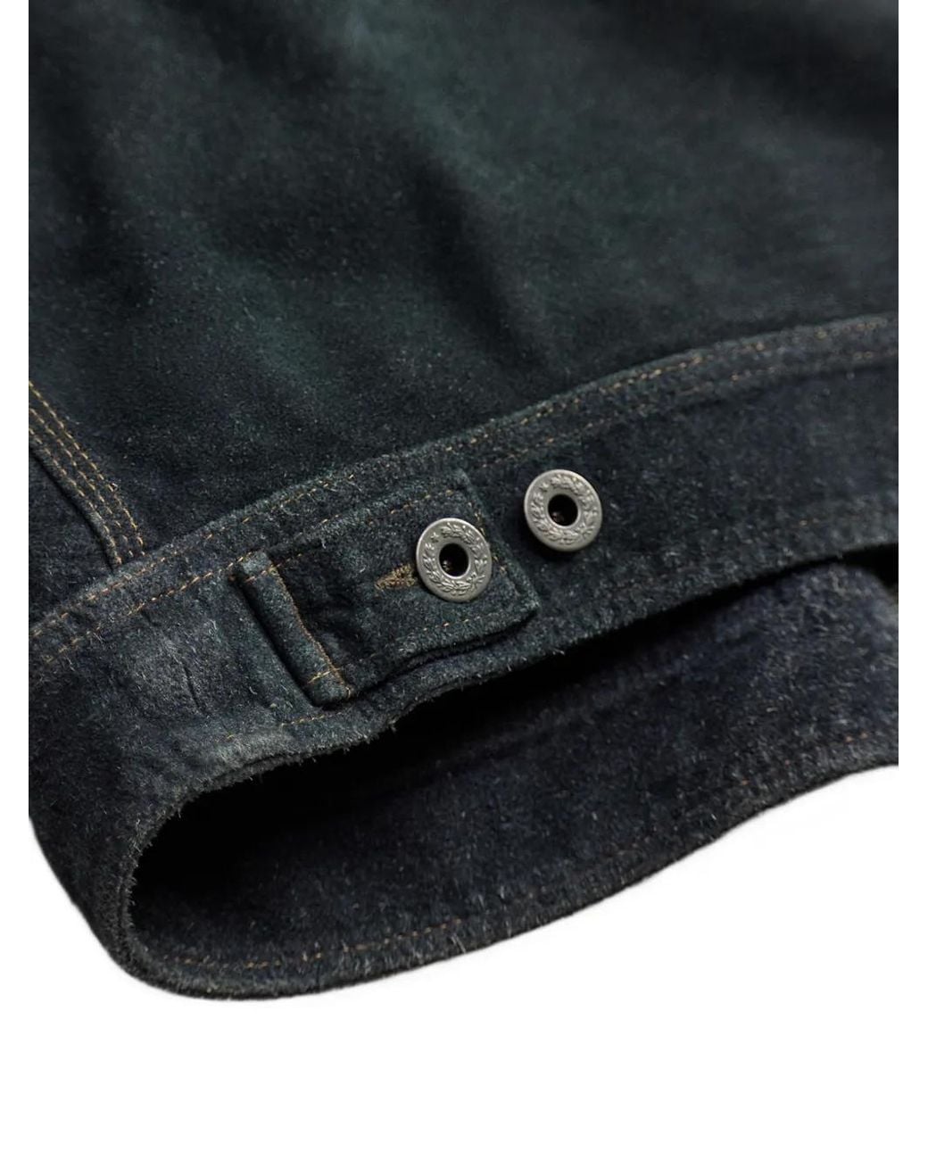 RRL Blue Zip Suede Jacket for men