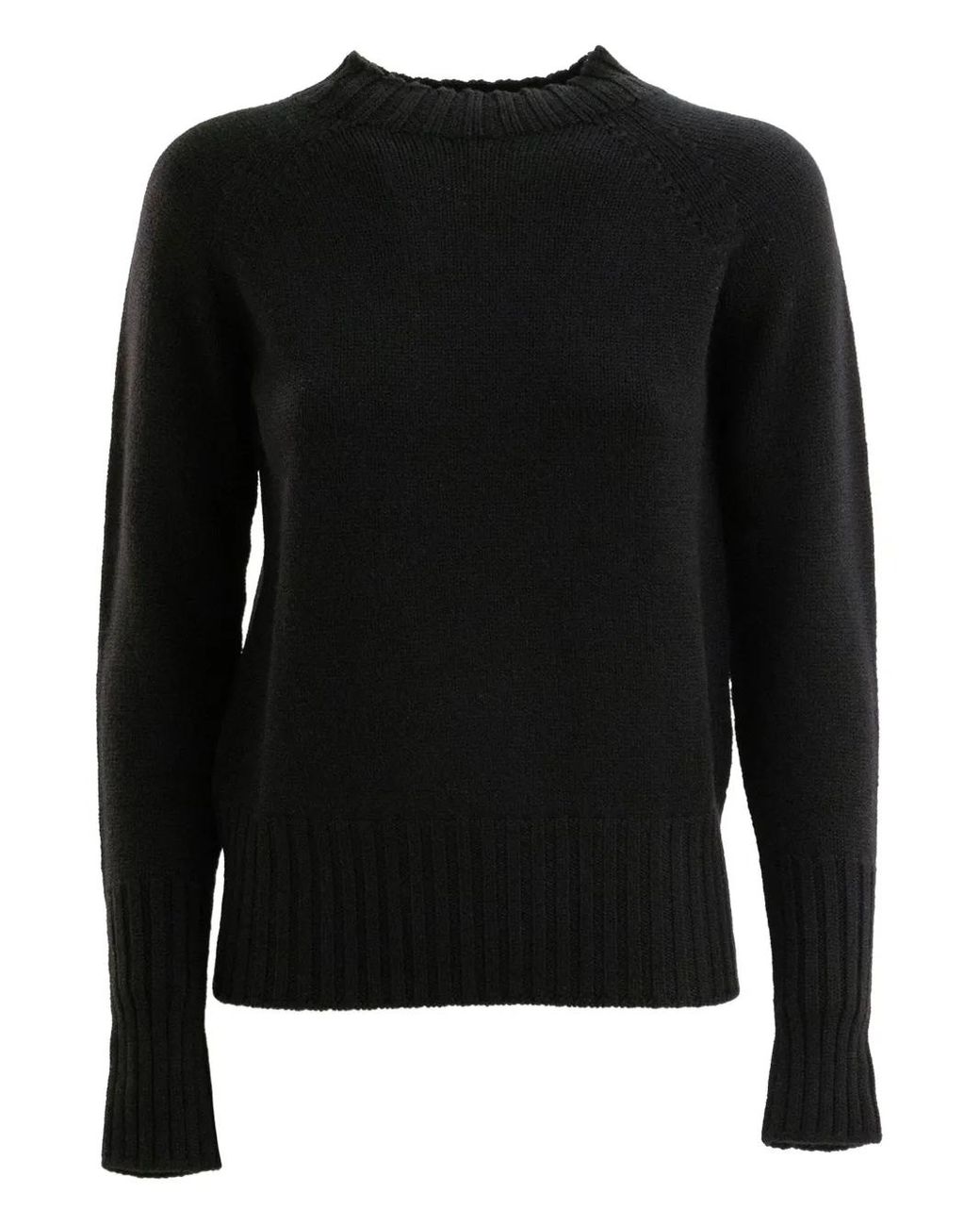 Drumohr Black Pullover Mit Raglanärmeln