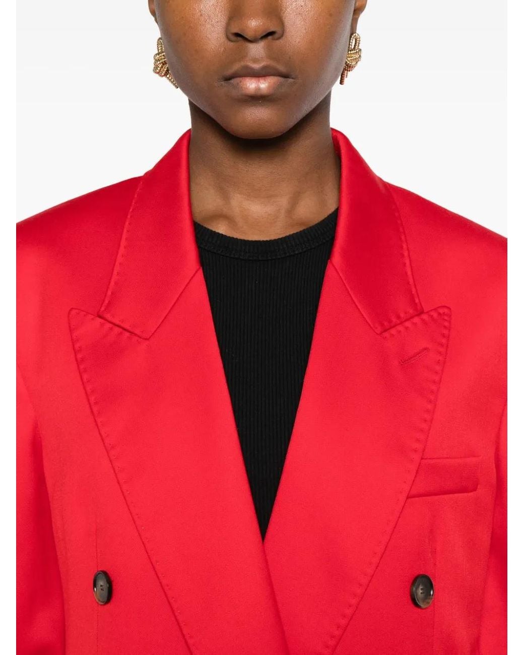 Stella McCartney Red Double-Breasted Blazer