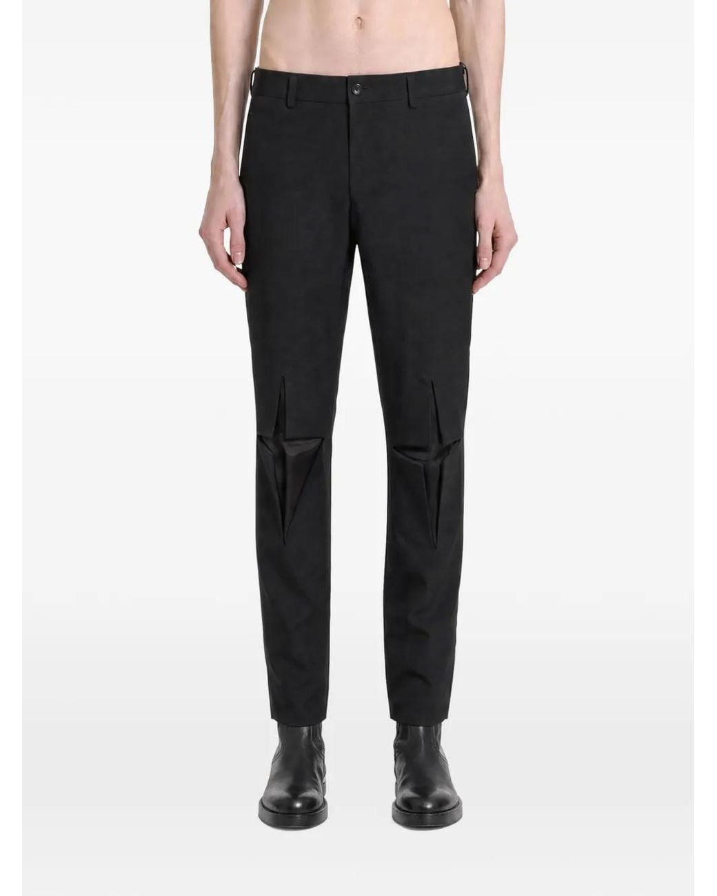 Comme des Garçons Black Cut-Out Skinny-Fit Trousers for men