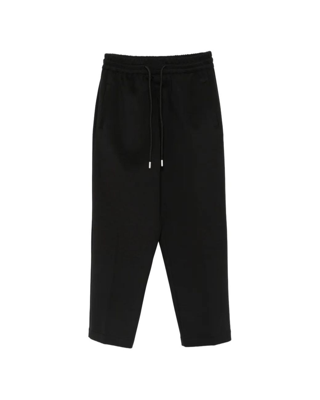 Yes London Black Drawstring Track Pants for men