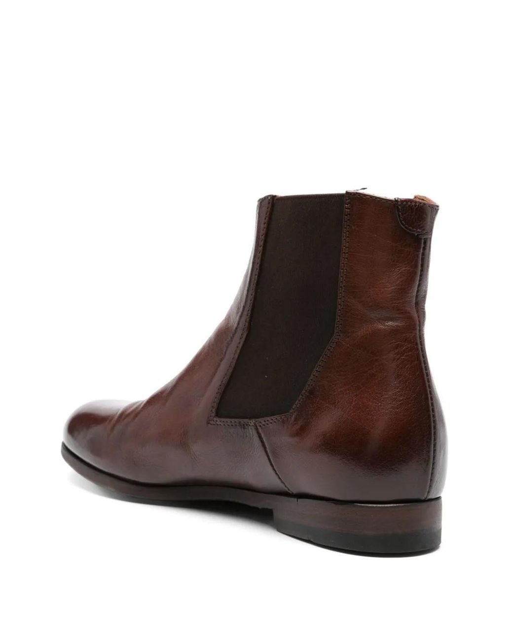 Pantanetti Brown Leather Ankle Boots