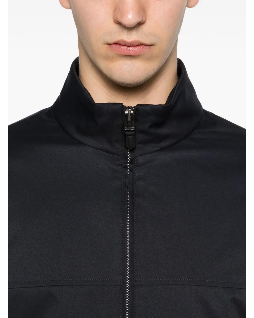 Canali Blue Zip-Up Pocket Jacket for men
