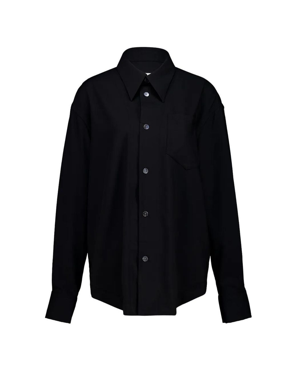 AMI Blue Sharp-Collar Shirt