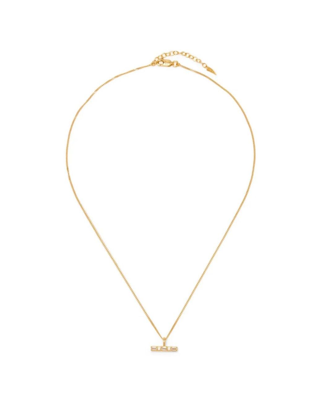 Missoma White X Lucy Williams T-Bar-Detail Necklace