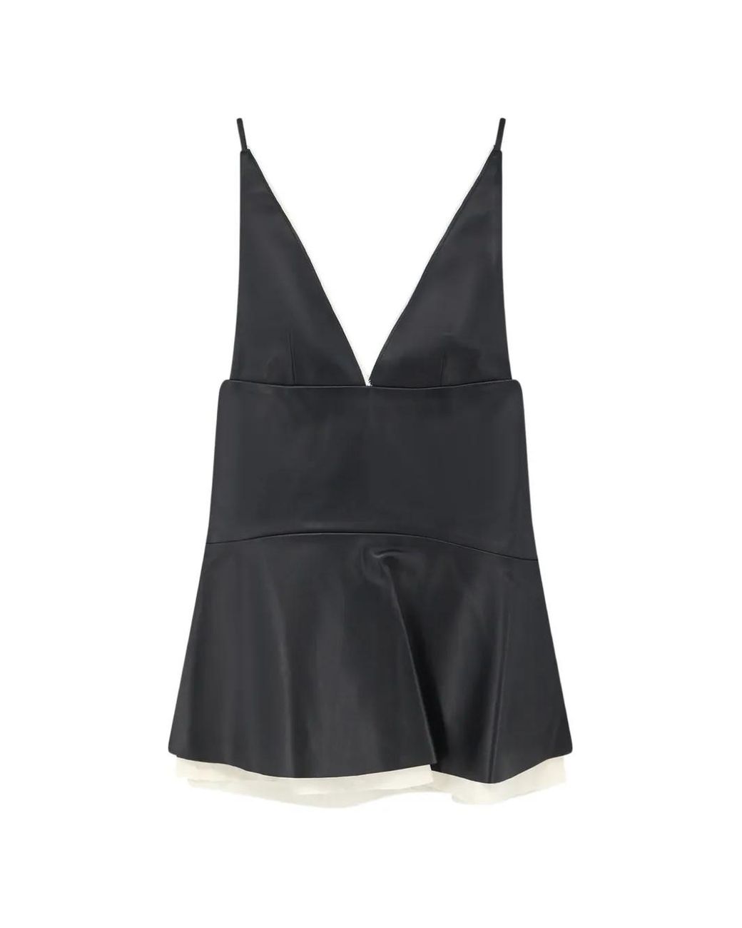 LAMRONS Black V-Neck Top