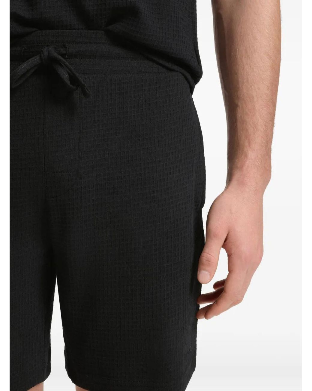 HUGO Black Short En Coton Mélangé for men