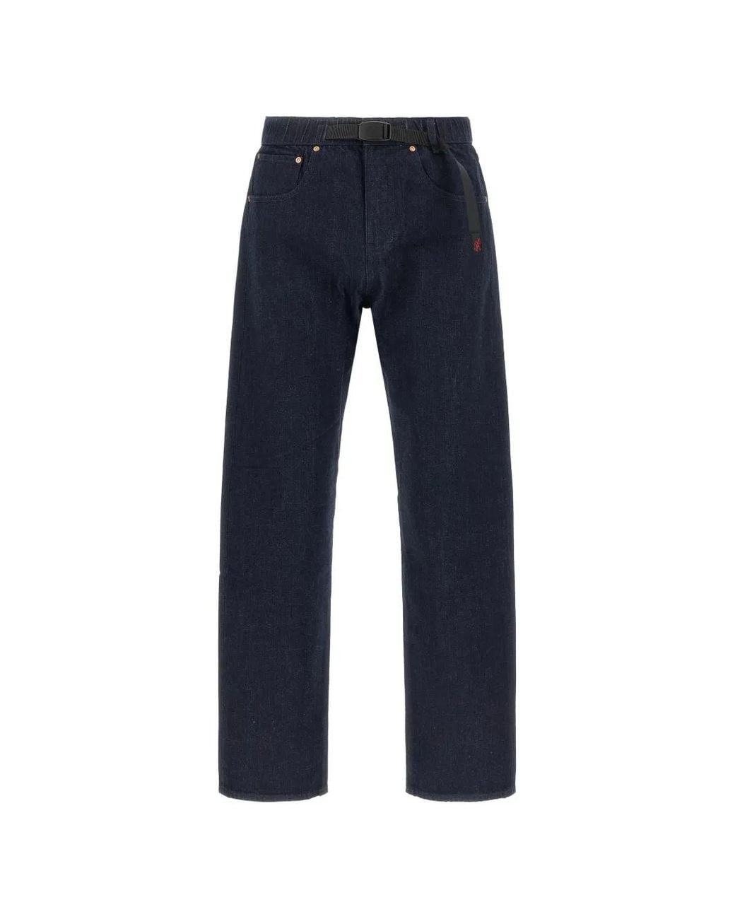 Gramicci Blue Japanese Belt-Detail Jeans for men