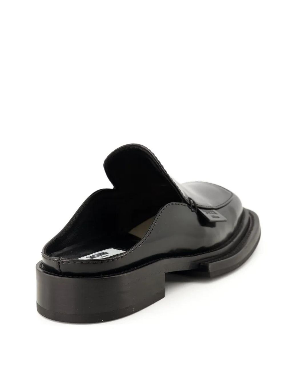 Moschino Black Leather Mules