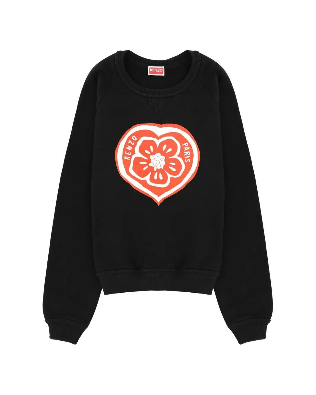 KENZO Black Sweat Boke Heart À Imprimé Floral