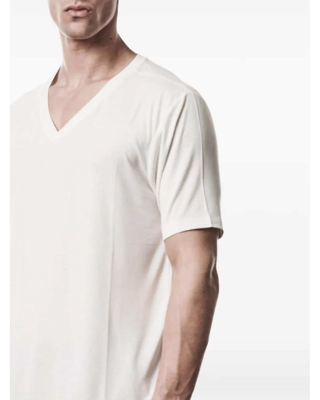 Thom Krom White V-Neck T-Shirt for men