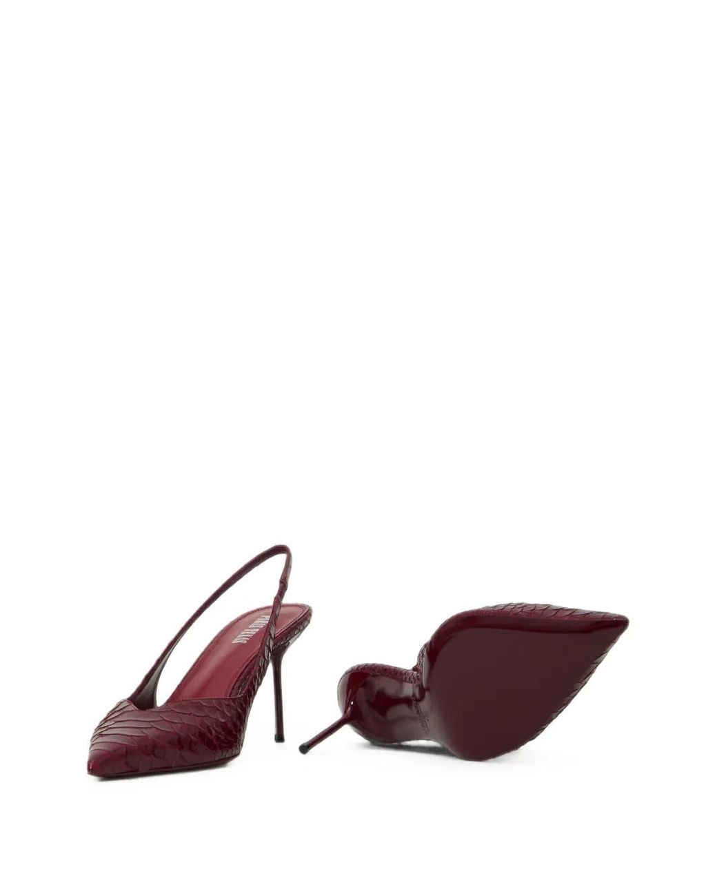 Paris Texas Pink Lidia Python-Print Leather Pumps
