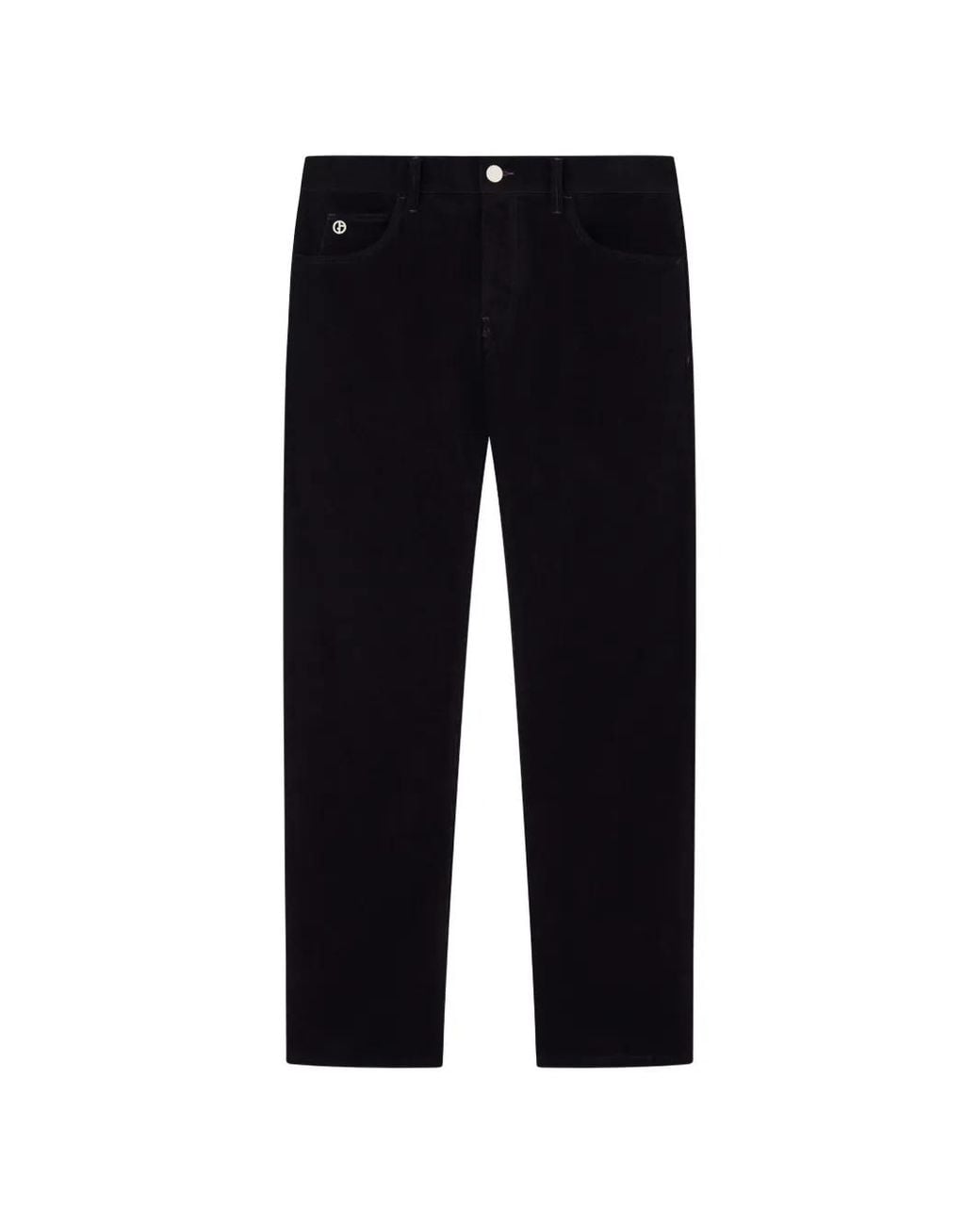 Giorgio Armani Blue Five-Pocket Corduroy Trousers for men