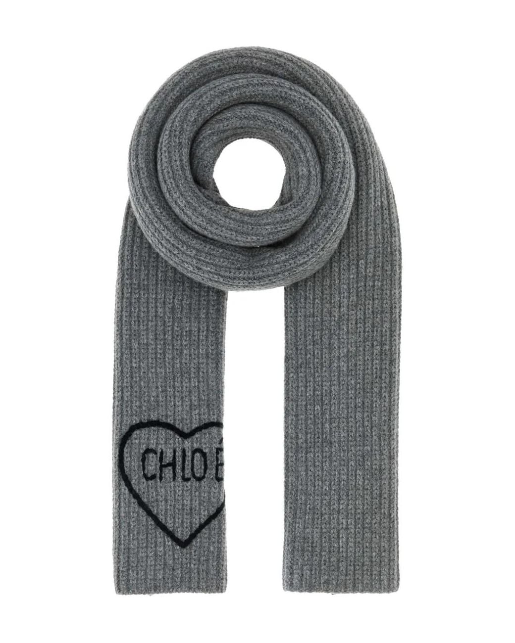 Chloé Gray Encoeur Scarf