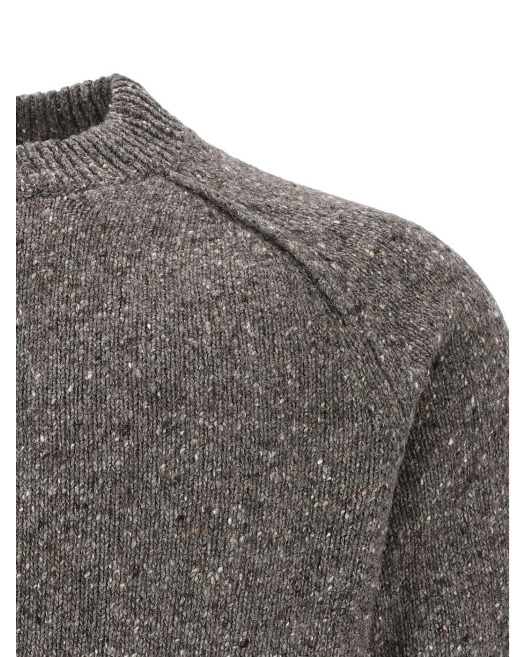 Isabel Marant Gray Flecked Raglan-Sleeve Sweater for men