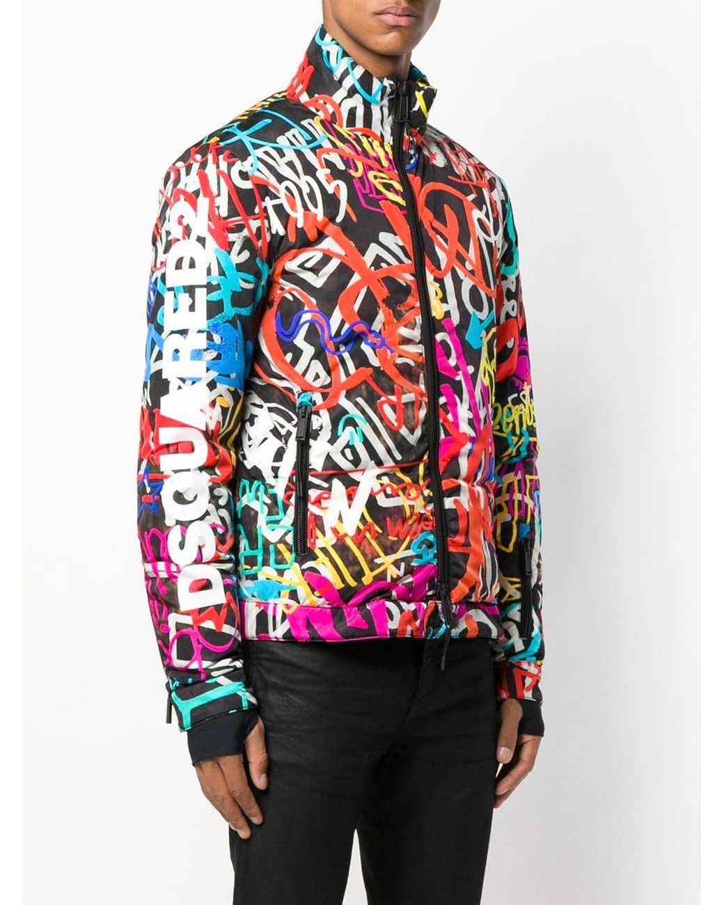 DSquared² Graffiti Puffer Jacket for Men | Lyst