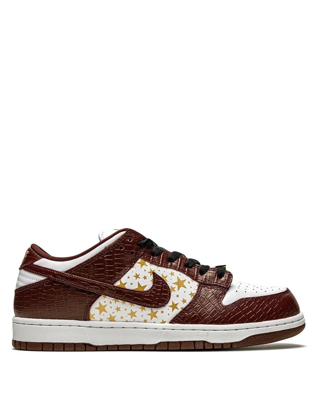 Nike Brown X Supreme Sb Dunk Low "Stars