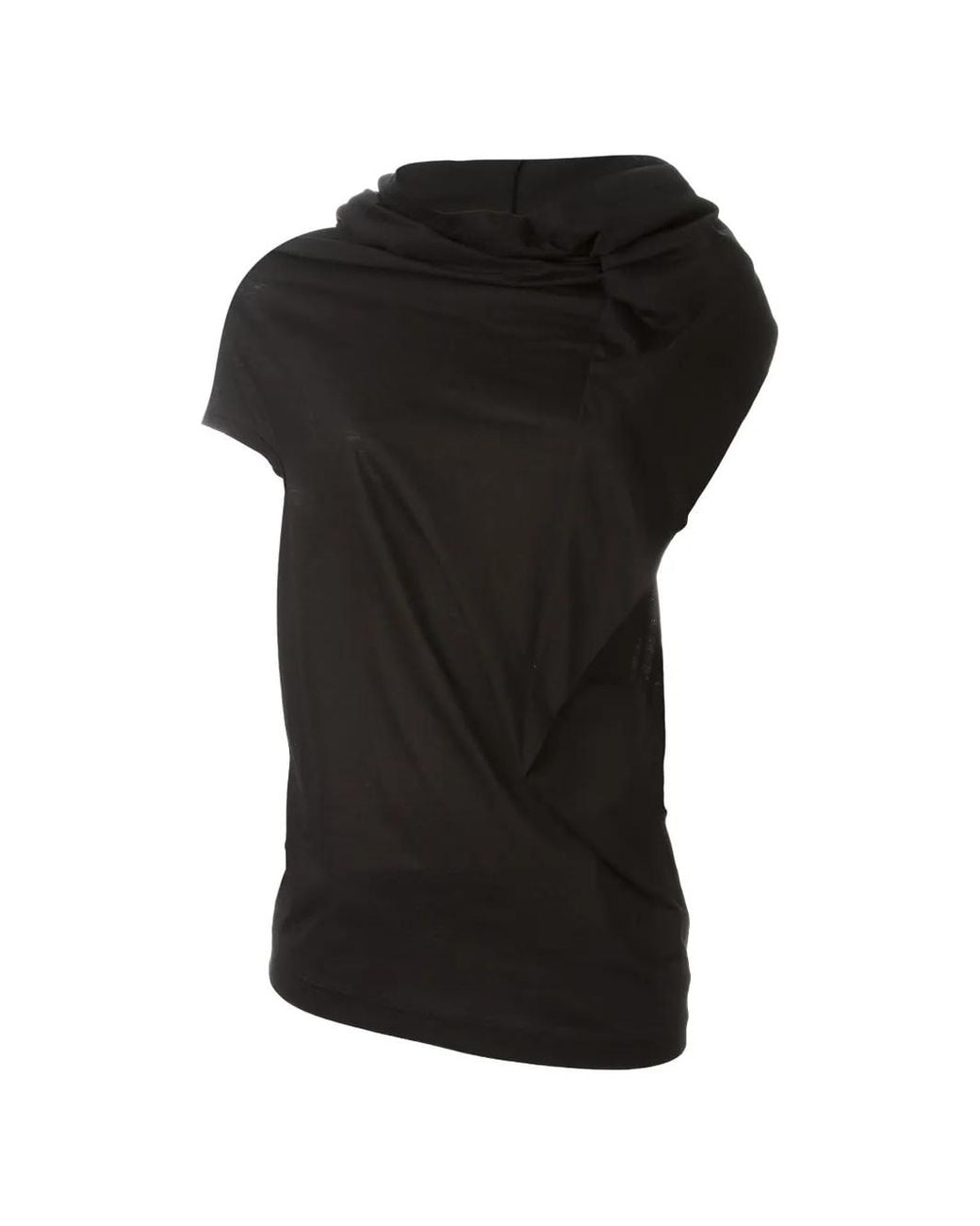 Junya Watanabe Black Asymmetric Draped Top