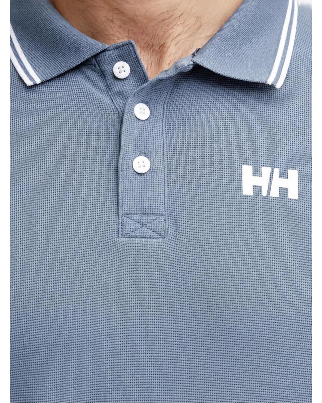 Helly Hansen Blue Logo-Print Polo Shirt for men