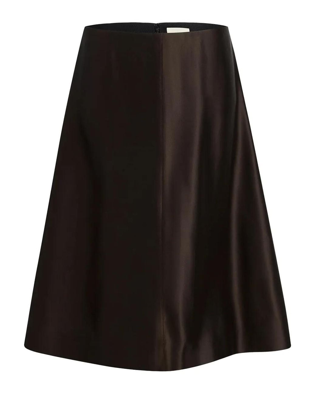 Khaite Black Nania Twill Midi Skirt