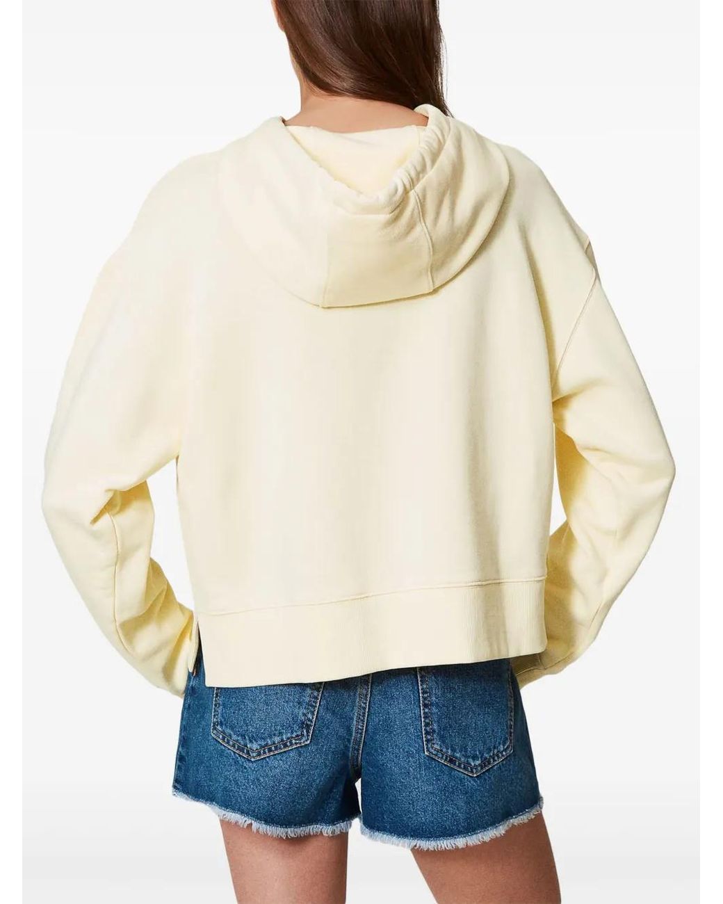 Twinset Natural Oval T Embroidered Hoodie