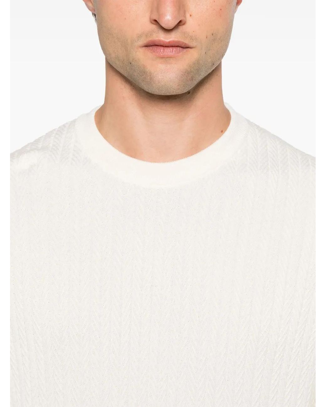 Boss White Eldo Sweater for men
