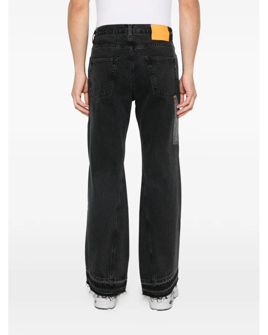 Jean Droit À Empiècements Patchwork GALLERY DEPT. en coloris Black